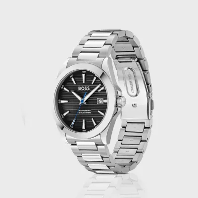 Hugo Boss Turquoise Strike black grooved dial Watch